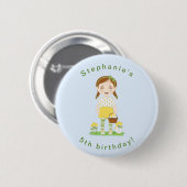 チューリップ誕生日 缶バッジ (正面&裏面)