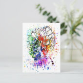 チューリップ鉛筆スケッチ ポストカード (スタンド正面)