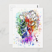 チューリップ鉛筆スケッチ ポストカード (正面/裏面)