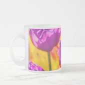 チューリップ魅惑バイオレット フロストグラスマグカップ (左)