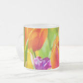 チューリップ魅惑的 フロストグラスマグカップ (正面左)