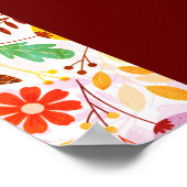 チューリップ鮮やかサマーフラワーズブライダルシャワー ポスター (角)