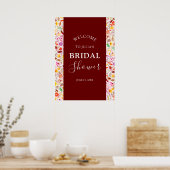 チューリップ鮮やかサマーフラワーズブライダルシャワー ポスター (キッチン)