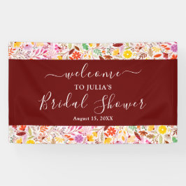 チューリップ鮮やかサマーフラワーズブライダルシャワー 横断幕