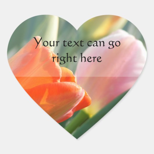 チューリップ鮮やかハートシール ハートシール (正面)