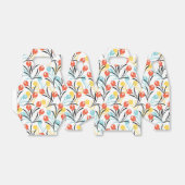 チューリップ鮮やかパターンフローラデザインオン白 フェイバーボックス (折り畳みなし)