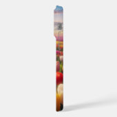 チューリップ鮮やかフィールドイン開花 iPhoneケース (左側面)