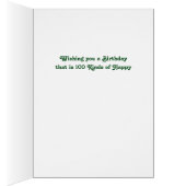 チューリップ100番目の誕生日カード (内側 (右))