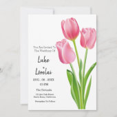 チューリップ エレガント ウェディング 招待状をカスタマイズ 招待状 (正面)