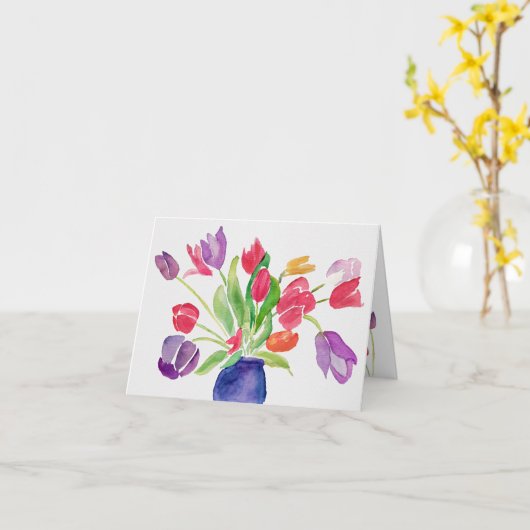 チューリップ カード (黄色い花)