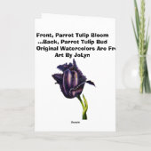 チューリップ カード (裏面)