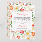 チューリップ&ダフォジル春の結婚式 サンキューカード (正面/裏面)