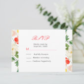 チューリップ&ダフォジル春の結婚式 出欠カード (スタンド正面)