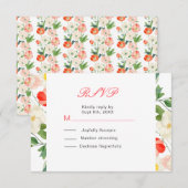 チューリップ&ダフォジル春の結婚式 出欠カード (正面/裏面)