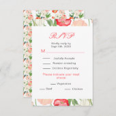 チューリップ&ダフォジル春の結婚式 出欠カード (正面/裏面)