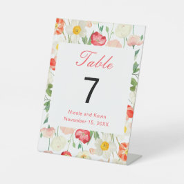 チューリップ&ダフォジル春の結婚式 台座サイン