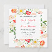 チューリップ&ダフォジル春の結婚式 招待状 (正面)