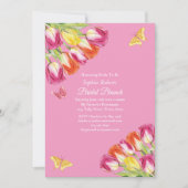 チューリップ&バタフライピンクブライダルブランチ 招待状 (正面)