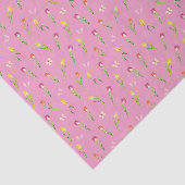 チューリップ＆バタフライ ピンクパターン 薄葉紙 (詳細)