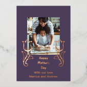 チューリップ&フォトマザーの日 箔シーズンカード (正面)