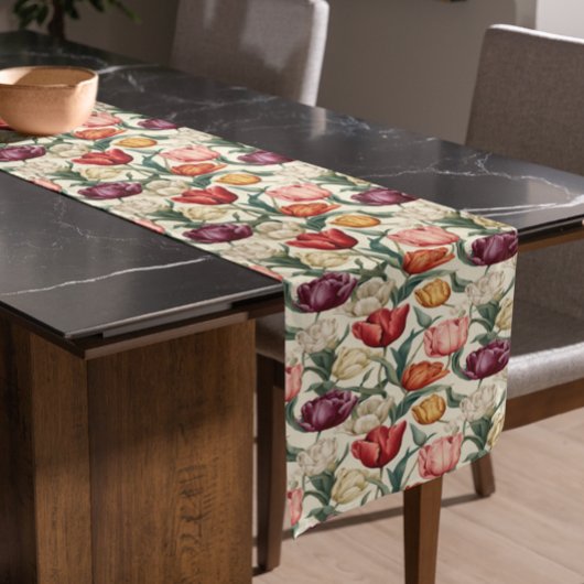 チューリップ フラワー イースター ショートテーブルランナー