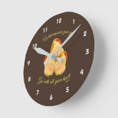 チューリップ・フラワー・ゴー・ザ・ハート感動的      ラウンド壁時計 (傾斜)