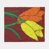 チューリップ フリースブランケット (正面(横))