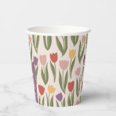 チューリップ ブライダルシャワー パーソナライズド 紙コップ (裏面)