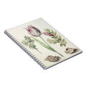 チューリップ、マートル葉書の2つの枝 ノートブック (右側)