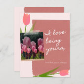 チューリップ・ロマンチック・バレンタインと一緒に過ごすのが大好き シーズンカード (正面/裏面)