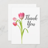 チューリップ 感謝カード (正面/裏面)
