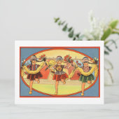 チューリップ&木製靴招待状 招待状 (スタンド正面)