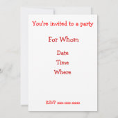 チューリップ&木製靴招待状 招待状 (裏面)