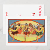 チューリップ&木製靴招待状 招待状 (正面/裏面)