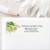 チューリップ、水彩結婚、 ラベル (インサイチュ)