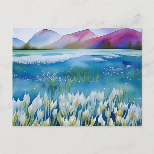 チューリップ、花、ポストクロッシング用はがき ポストカード (正面)