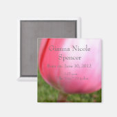 チューリップ – 誕生の発表 マグネット (正面/裏面)