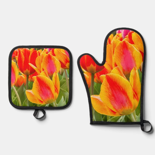 チューリップ！ 鍋つかみ&鍋敷きセット (正面)
