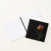 チューリップ (Tulipa culta) ブラックノートブック ノートブック (内部)