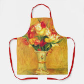 チューリップbyピエールルノアール、ヴィンテージ印象派アート エプロン (正面)