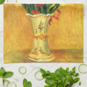 チューリップbyピエールルノアール、ヴィンテージ印象派アート キッチンタオル (折り畳み)