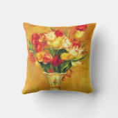 チューリップbyピエールルノアール、ヴィンテージ印象派アート クッション (裏面)