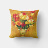 チューリップbyピエールルノアール、ヴィンテージ印象派アート クッション (正面)