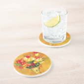 チューリップbyピエールルノアール、ヴィンテージ印象派アート コースター (側面)