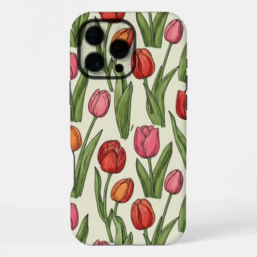 チューリップiPhoneケース iPhoneケース (裏面)