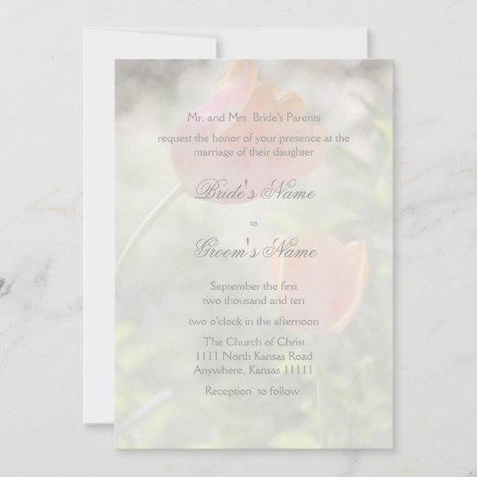 チューリッ結婚プ 招待状 (正面)