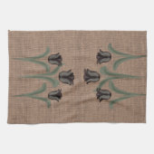 チューリパーソナライズされたップ キッチンタオル (横)