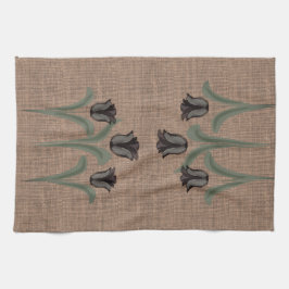 チューリパーソナライズされたップ キッチンタオル