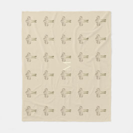 チューリパーソナライズされたップ フリースブランケット