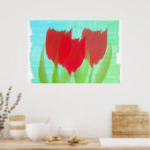チューリパーソナライズされたップ ポスター (キッチン)